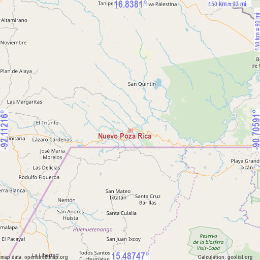 Nuevo Poza Rica on map