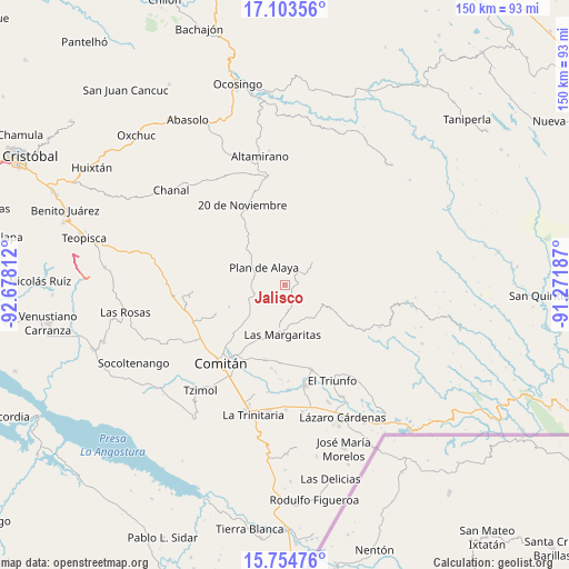 Jalisco on map