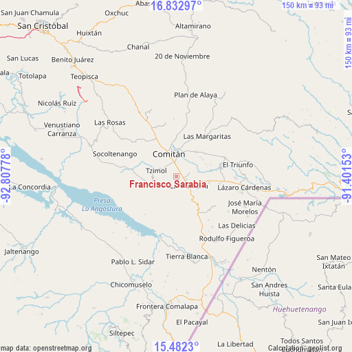 Francisco Sarabia on map