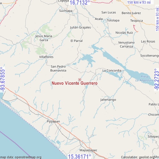 Nuevo Vicente Guerrero on map