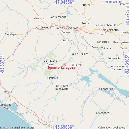 Ignacio Zaragoza on map