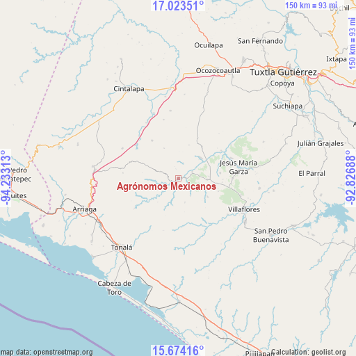 Agrónomos Mexicanos on map