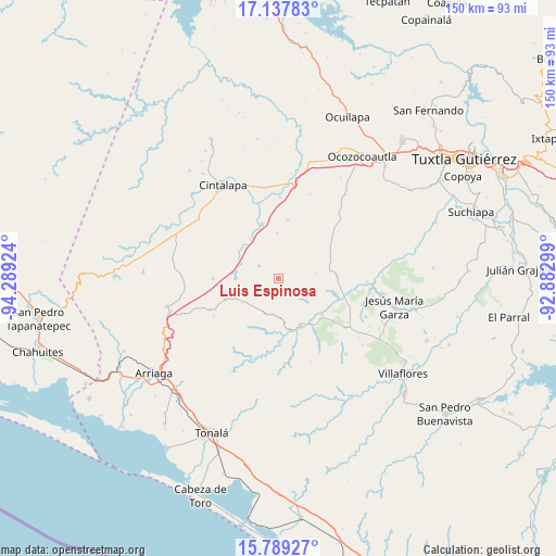 Luis Espinosa on map