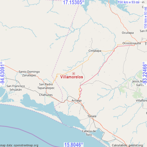 Villamorelos on map
