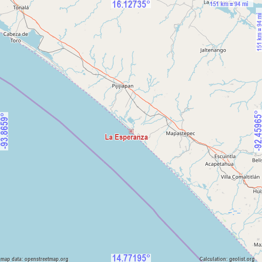 La Esperanza on map