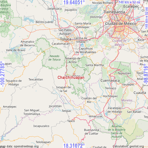 Chalchihuapan on map