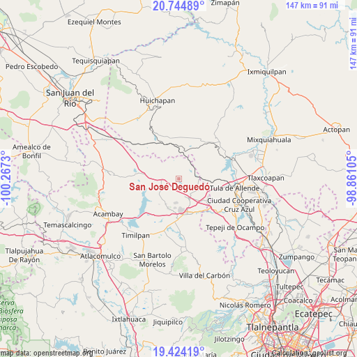 San José Deguedó on map