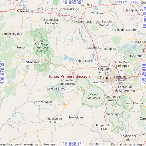 Turcio Primera Sección on map