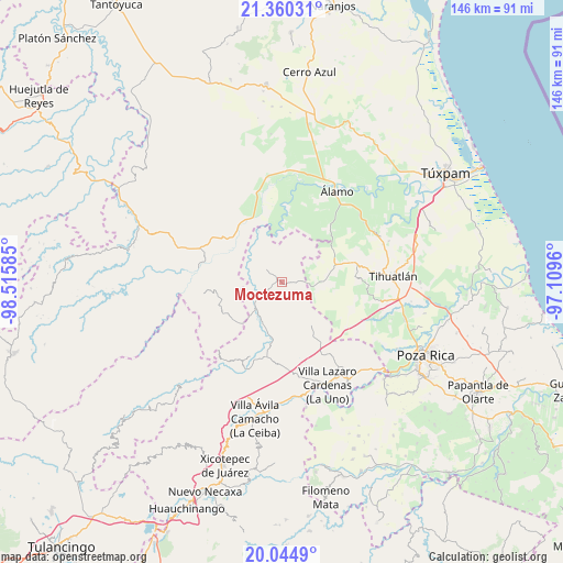 Moctezuma on map