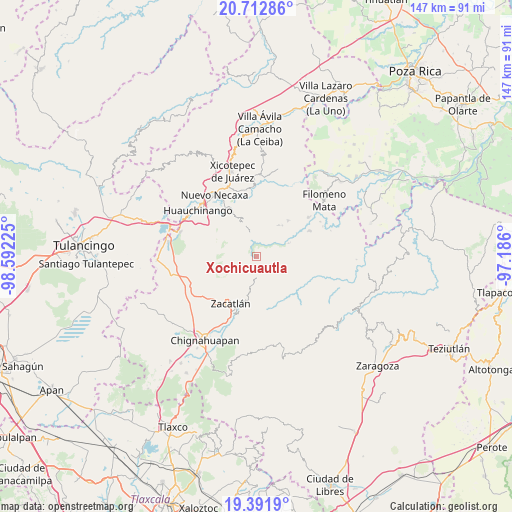 Xochicuautla on map