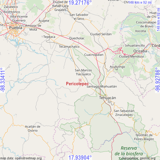 Pericotepec on map
