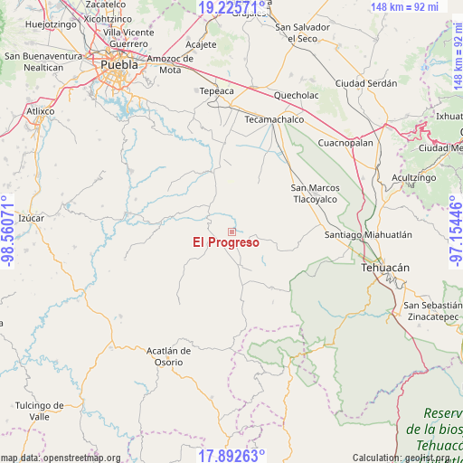 El Progreso on map