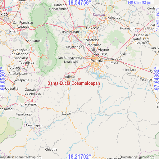 Santa Lucía Cosamaloapan on map