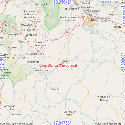 Casa Blanca (Cuyotliapa) on map