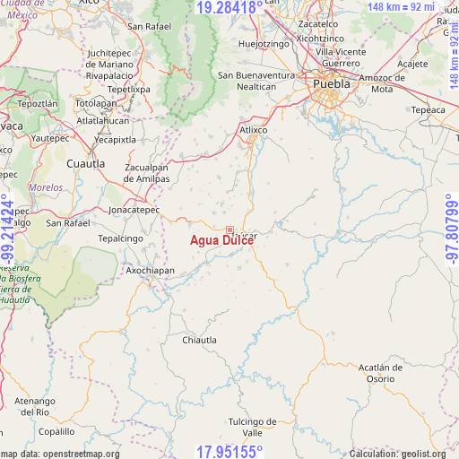 Agua Dulce on map