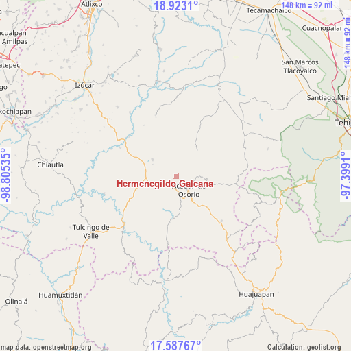 Hermenegildo Galeana on map