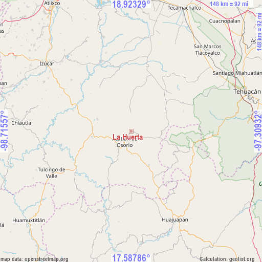 La Huerta on map