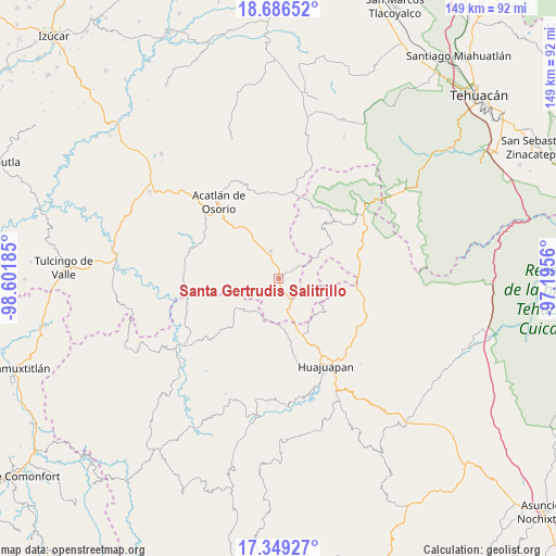 Santa Gertrudis Salitrillo on map