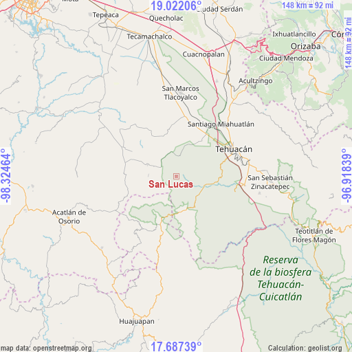 San Lucas on map