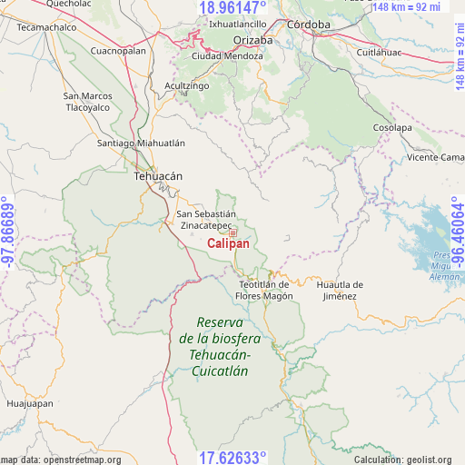 Calipan on map