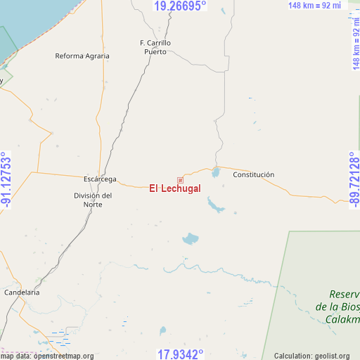 El Lechugal on map