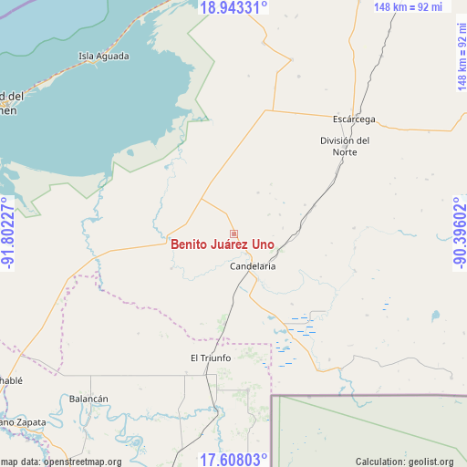 Benito Juárez Uno on map