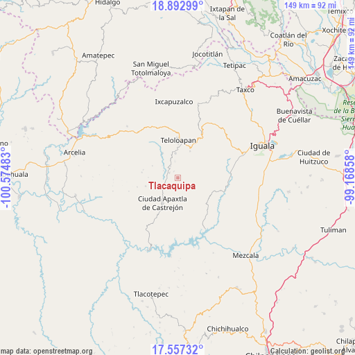 Tlacaquipa on map