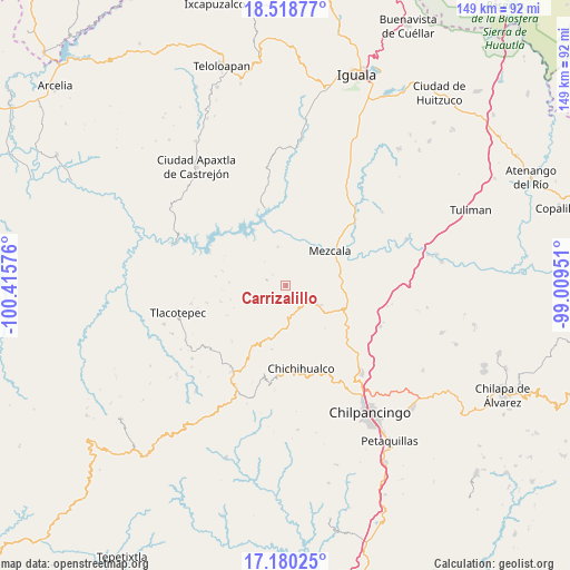 Carrizalillo on map