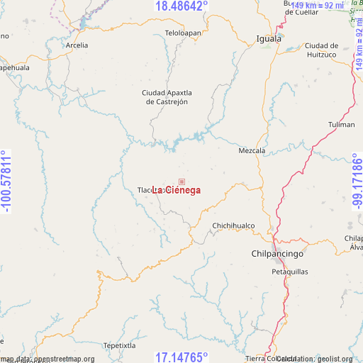 La Ciénega on map