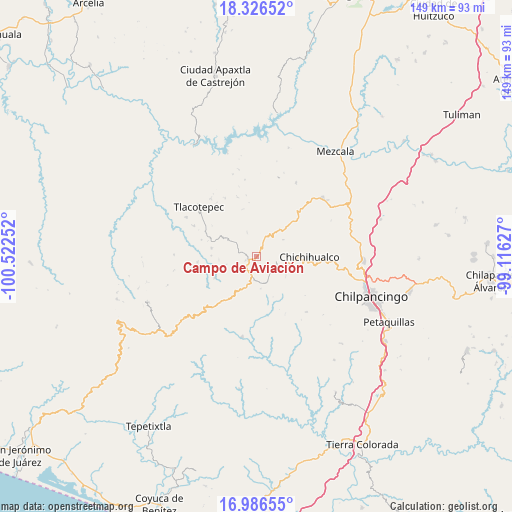 Campo de Aviación on map