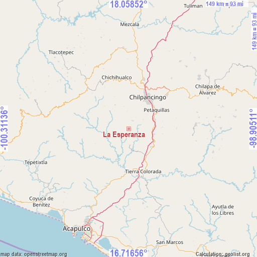 La Esperanza on map