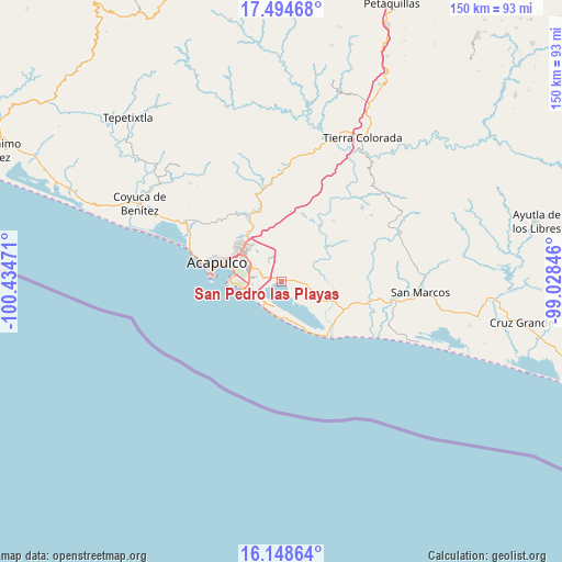 San Pedro las Playas on map