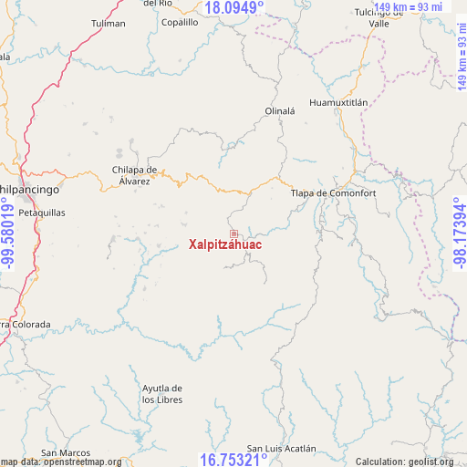 Xalpitzáhuac on map