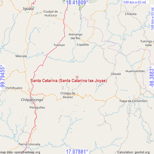 Santa Catarina (Santa Catarina las Joyas) on map