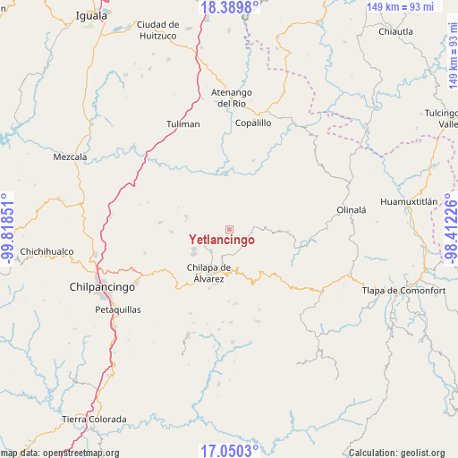 Yetlancingo on map