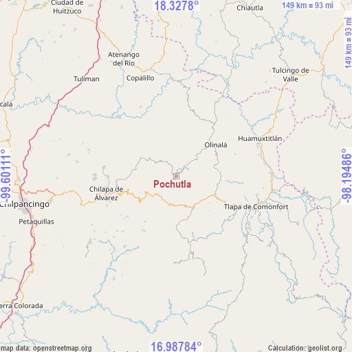 Pochutla on map