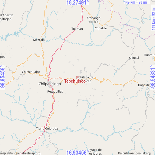 Tepehuisco on map