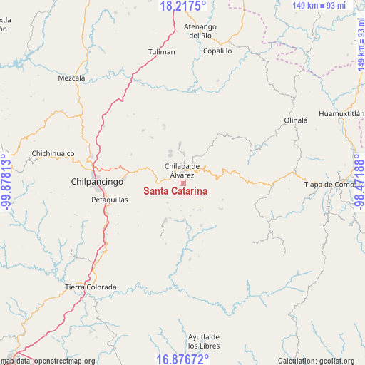 Santa Catarina on map