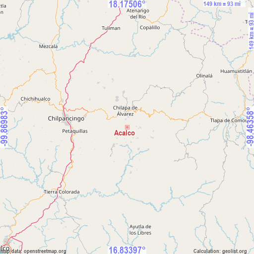 Acalco on map