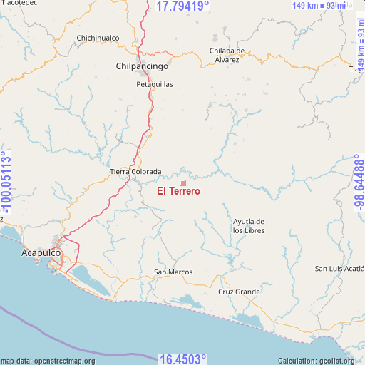 El Terrero on map