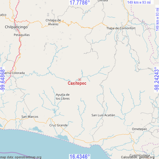 Caxitepec on map