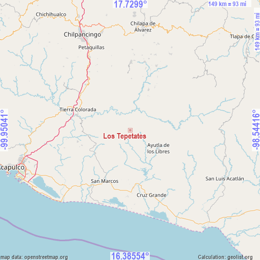 Los Tepetates on map