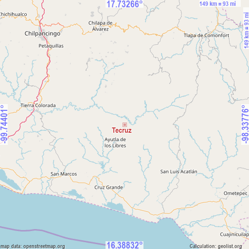 Tecruz on map