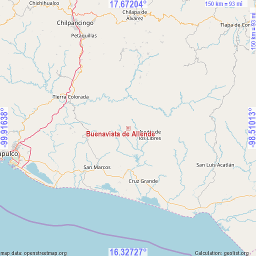 Buenavista de Allende on map