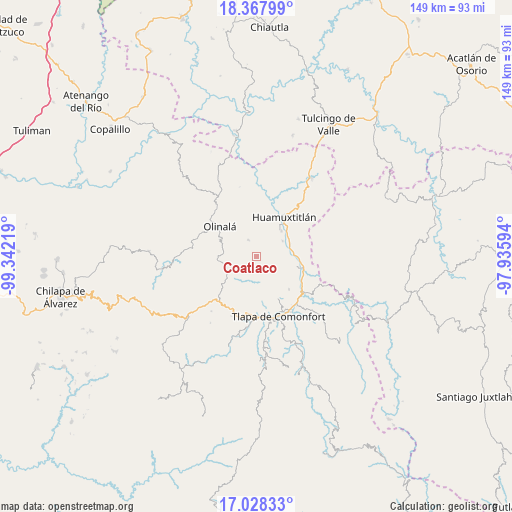 Coatlaco on map