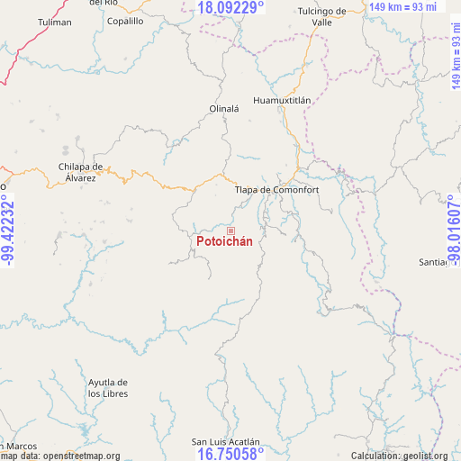Potoichán on map