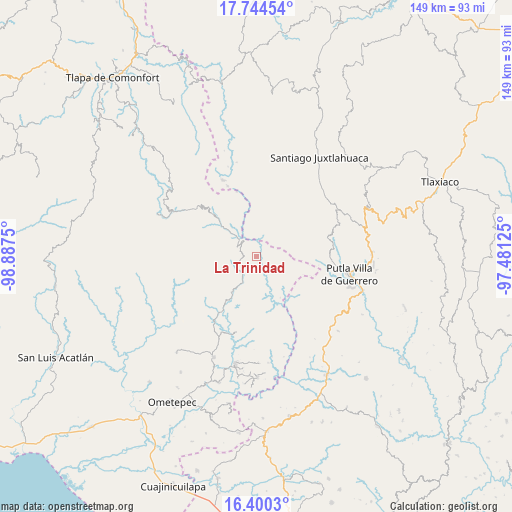 La Trinidad on map