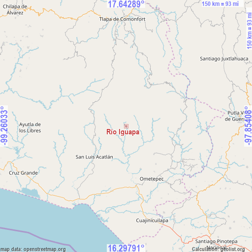 Río Iguapa on map