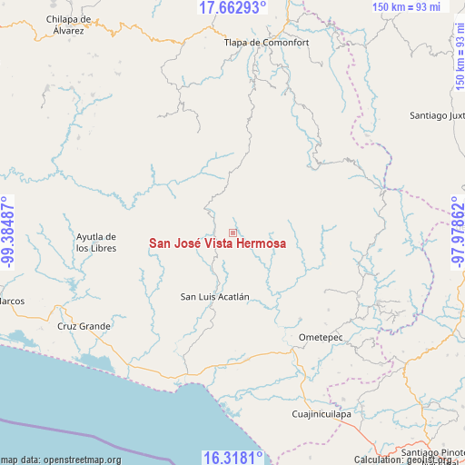 San José Vista Hermosa on map