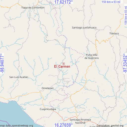 El Carmen on map